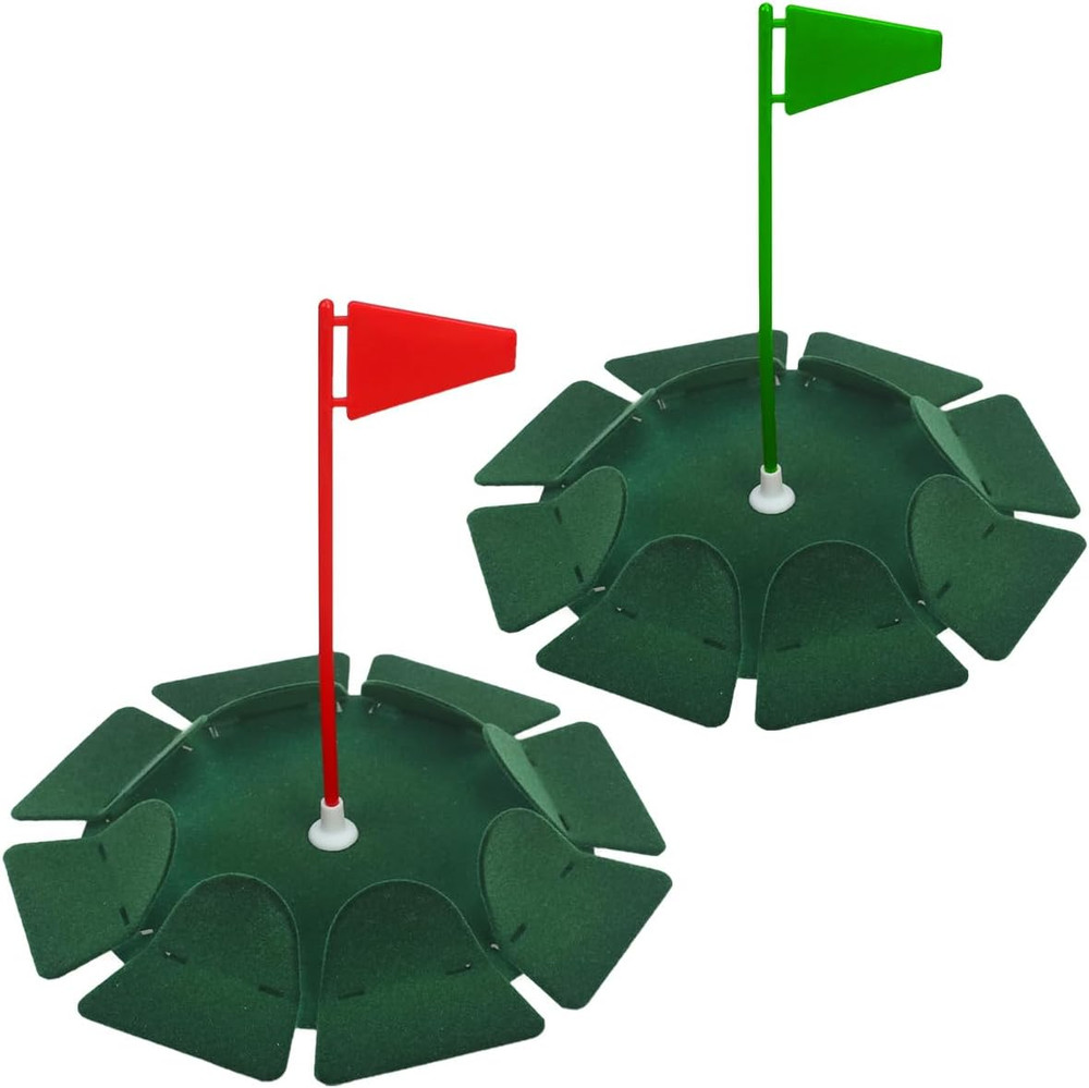HOW TRUE 2 PCS All-Direction Golf Putting Cup Golf Practice Hole Cup Surface Flo