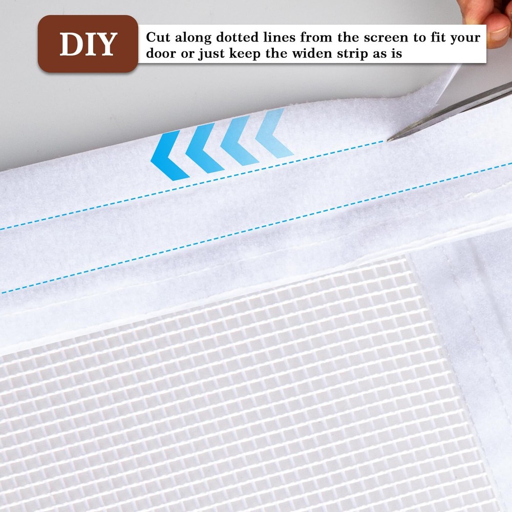 Adjustable White Screen Doors With Magnets Fit Doors Size Width 36" 40" Height 8