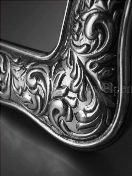 High-Quality Victorian Photo Frame Solid 925 Sterling Silver Mahogany(V2)