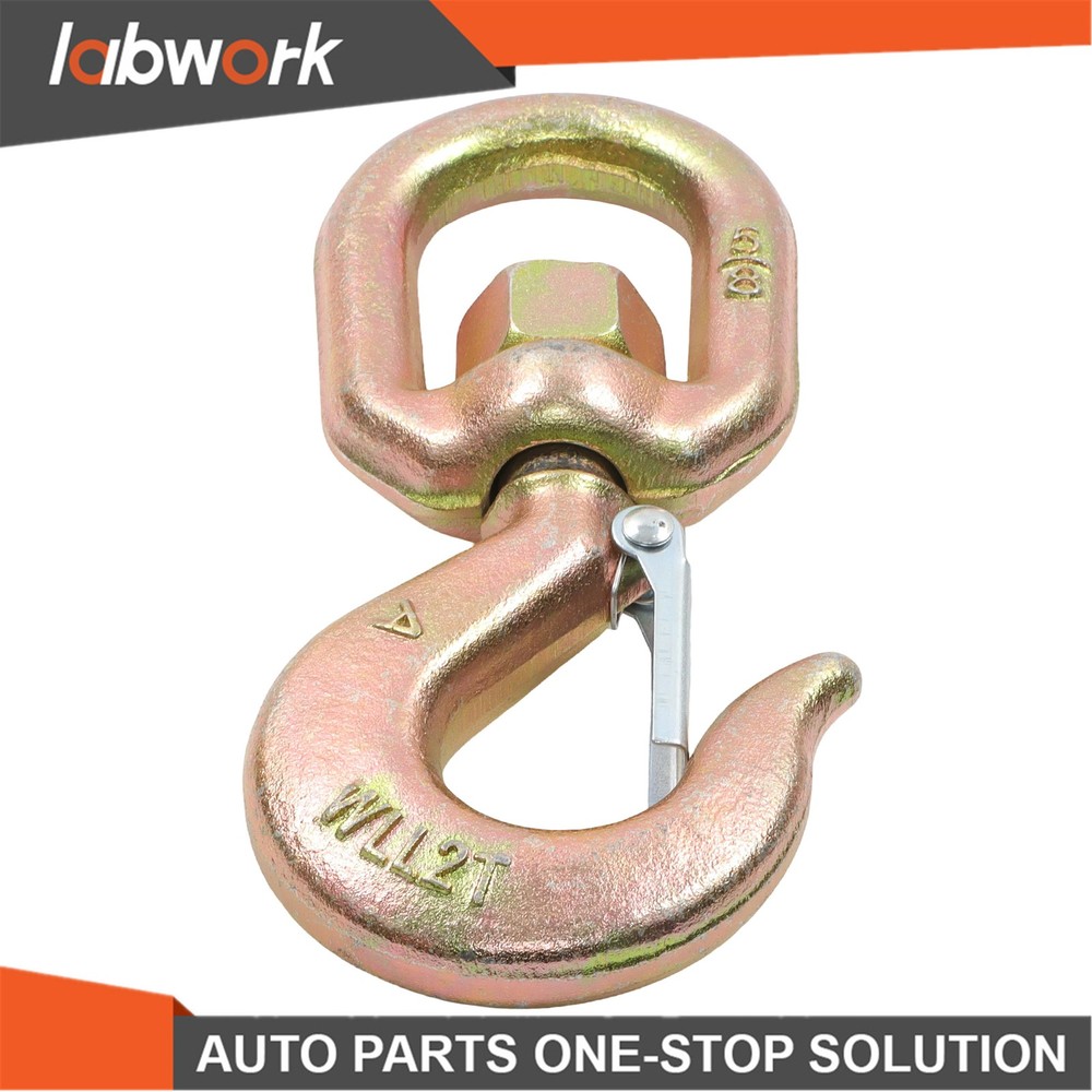Labwork 2 Ton Locking Swivel Hook 5/8" Grade 80 Lifting Hook Rigging with Latch