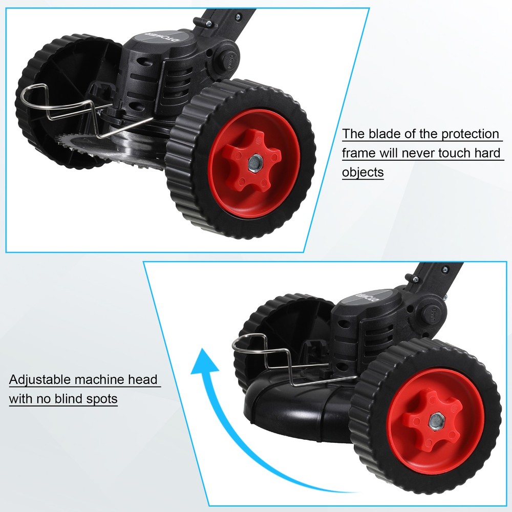 Electric Cordless Grass String Trimmer Lawn Edger Weed Wacker Cutter + 2 Battery