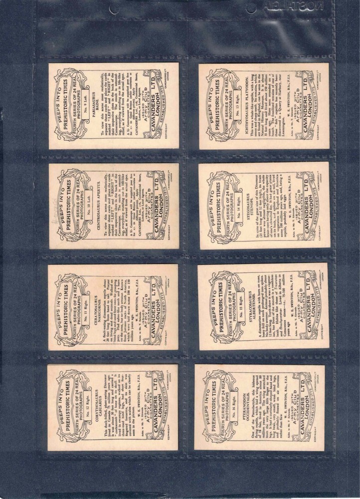 FULL SET: 1930 CAVANDERS LTD — PEEPS INTO PREHISTORIC TIMES