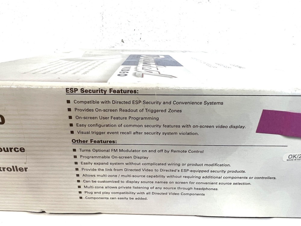 Directed Video -Video Multi-Controller MCB1000 3 Zone 4 Source - NEW