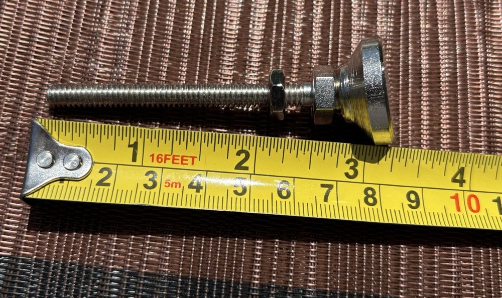 Level-It Leveling Mounts Swivel Stud 1/4-20 Thrd 2 1/2” Thread Length 1” Diam