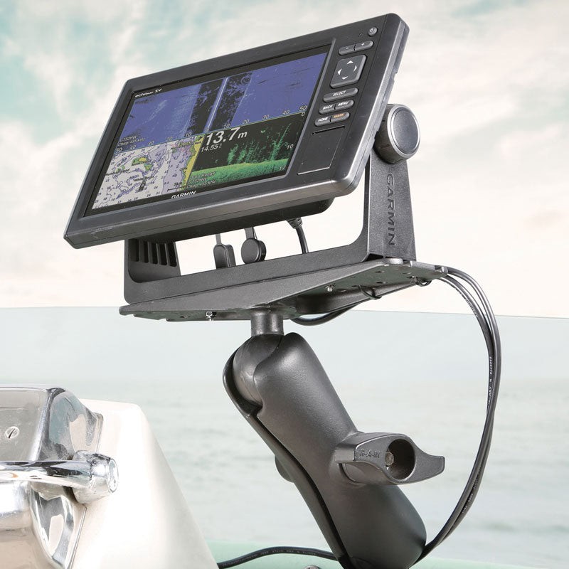 RAM-D-111-KNOB9HU RAM Large Marine Electronics Mount with RAM H...