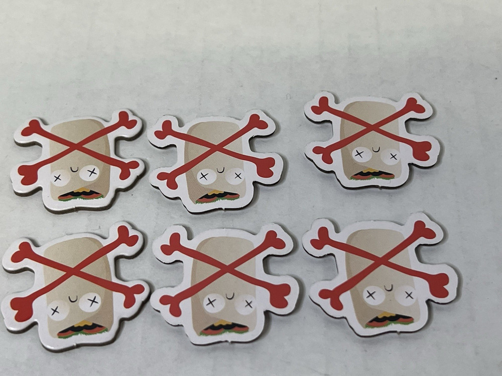 Exploding Kittens Throw Throw Burrito Replacement Burrito Bruises & Fear Badge