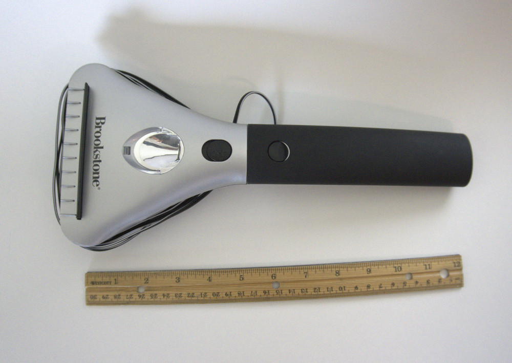 Brookstone Heated Electric Windshield Ice Scraper LED Light Snow Ice Melter