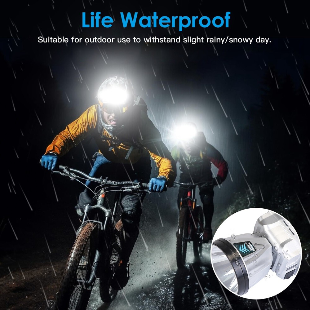 90000LM Super Bright LED Headlamp Rechargeable Headlight Torch Lamp Flashlight