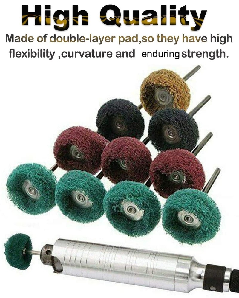 Versatile 80 Pcs 1" Abrasive Wheels for Precision Polishing - Dremel Compatible