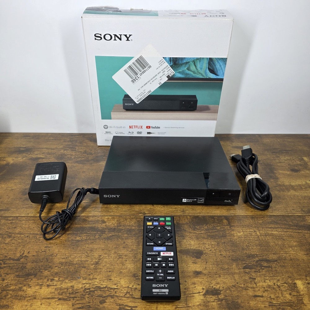 Sony BDP-BX370 Blu-Ray Wi-Fi w/ Remote Control, HDMI, AC Adapter & Box