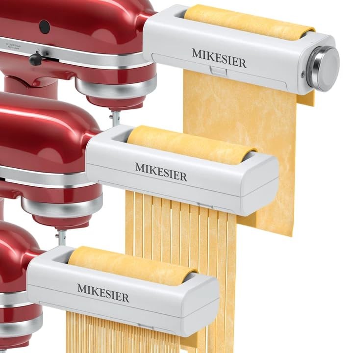 3 Pieces Pasta Maker Attachment for Kitchenaid Stand Mixers, Noodle Maker 3 P...