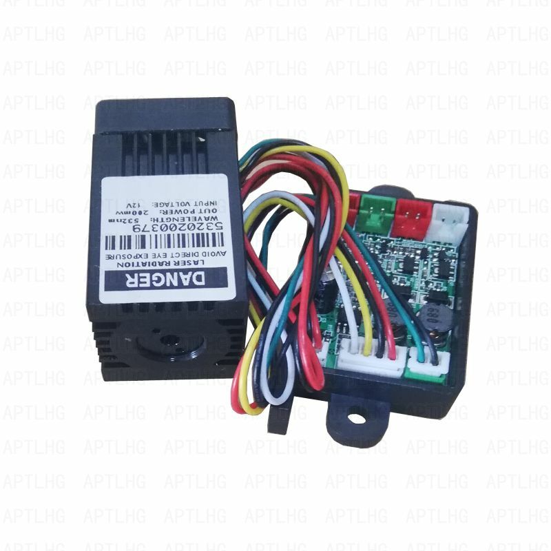 12V 532nm 200mW Green Laser Diode Module DIY Light Fixed TTL continuous work PWM