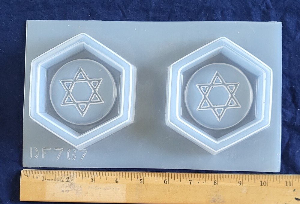 Star of David Plastic Mold Two Cavity Crafting Create Hobby