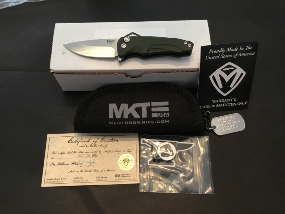 Custom Medford Knife Smooth Criminal Button Lock Flipper Folder Folding Knife