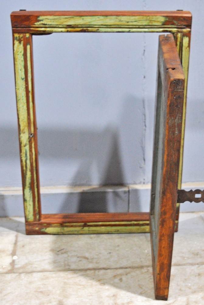 Antique Wooden Large Wall Décor Windiow Panel With Frame Original Old