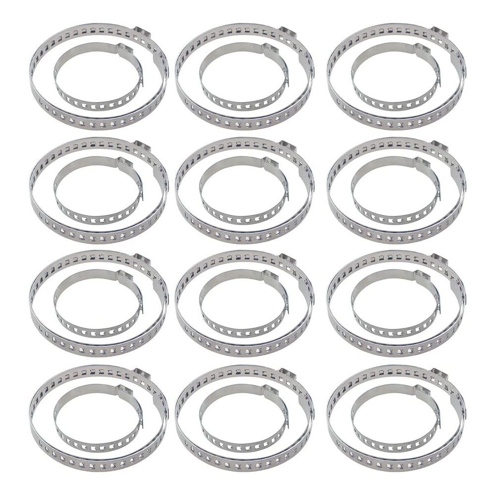 DUSCOKE 24PCS CV Boot Clamp Kit, Adjustable Axle Joint 0.31 inch, Silver