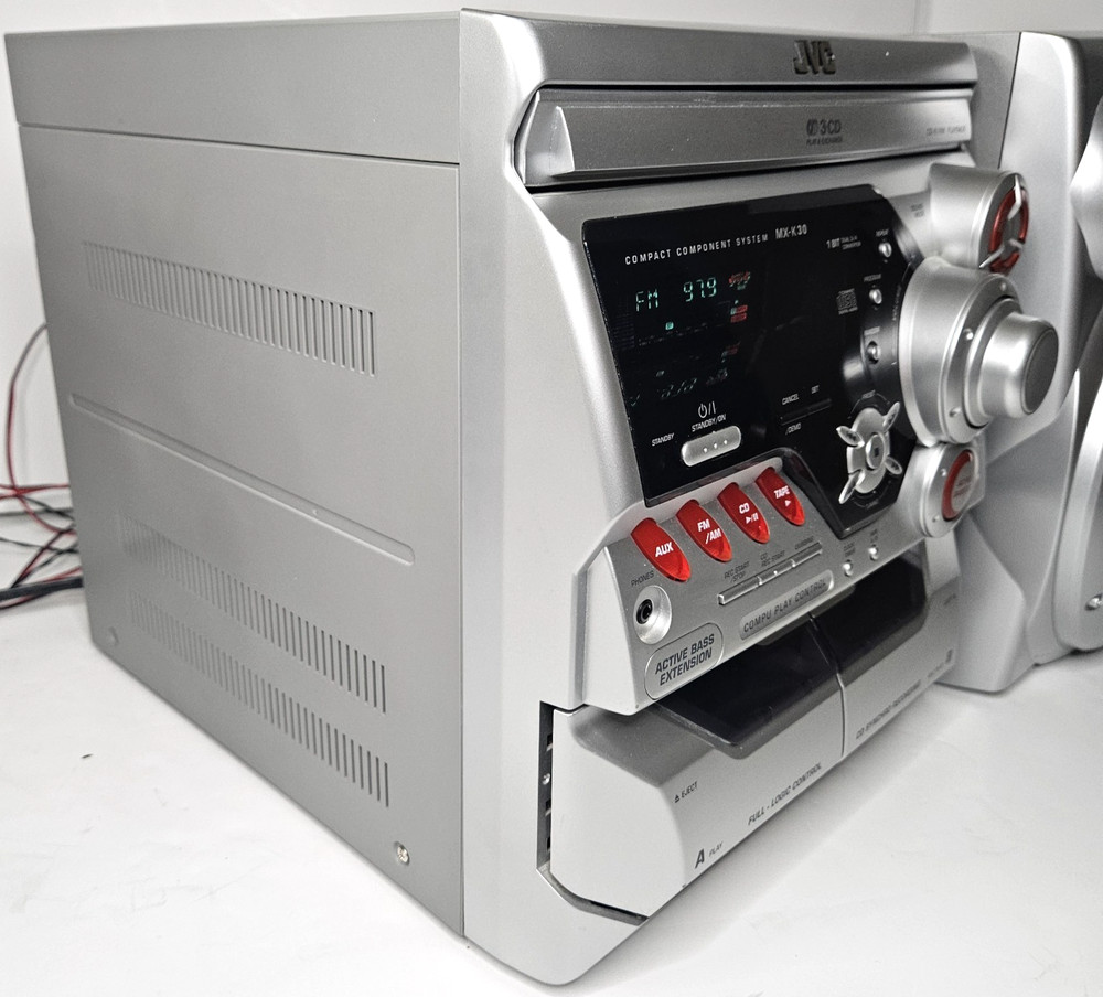 JVC Compact Component System MX-K30 Stereo Cassette Bass. Tested.