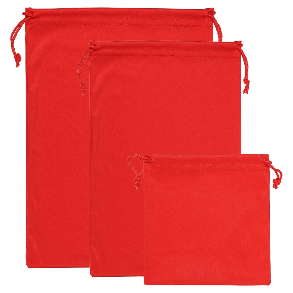 Ski Goggle Bag, 3 Pack Microfiber Pouch Protective Storage Case, Red