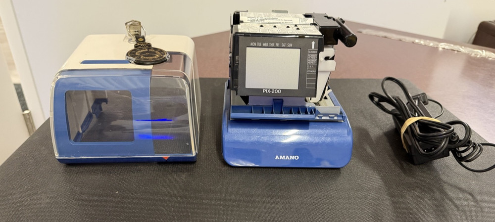 Amano PIX-200 Time Clock - Blue