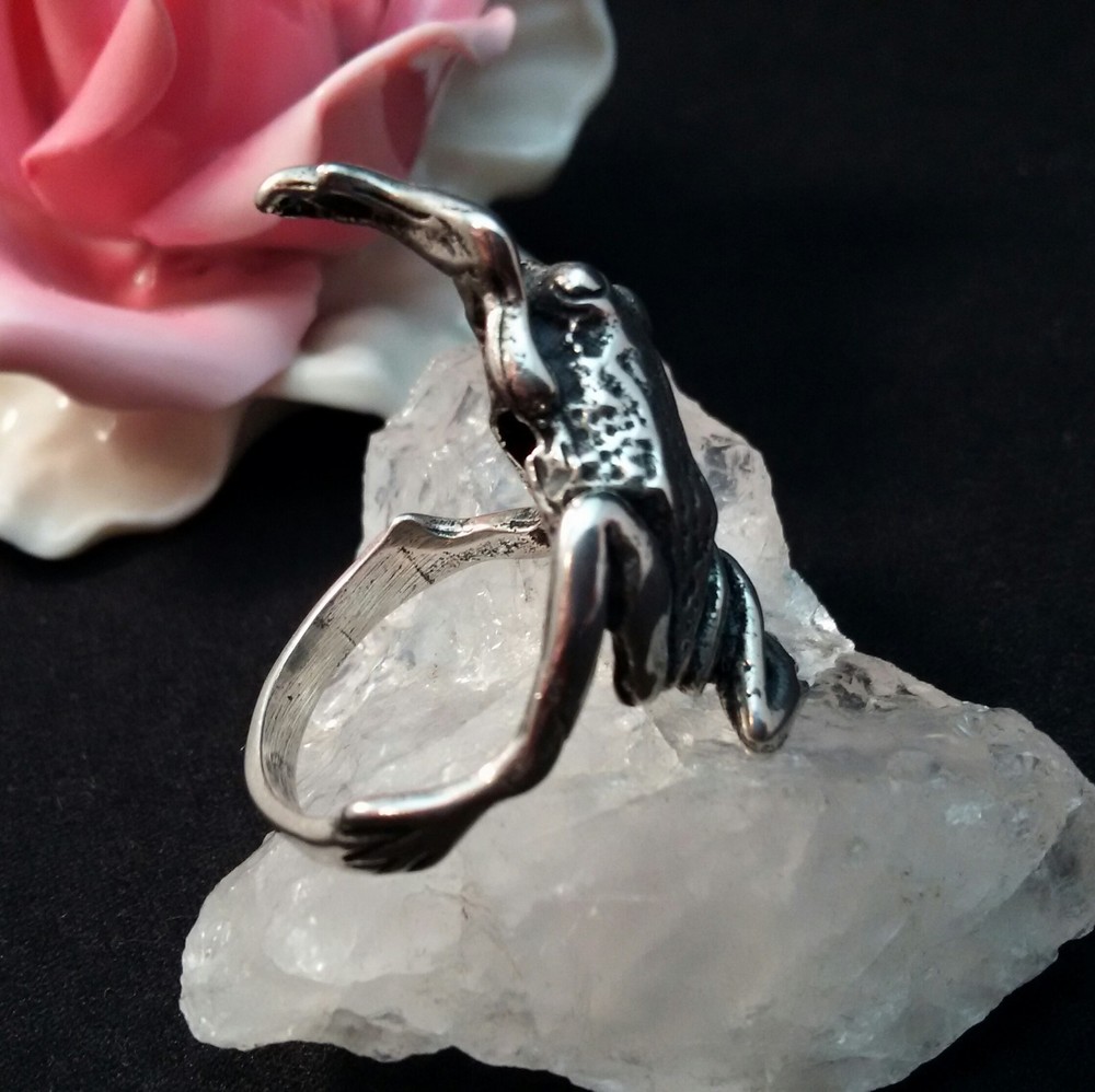 Ring Silver 925 Frog Size 53 (16.8mm Dia)