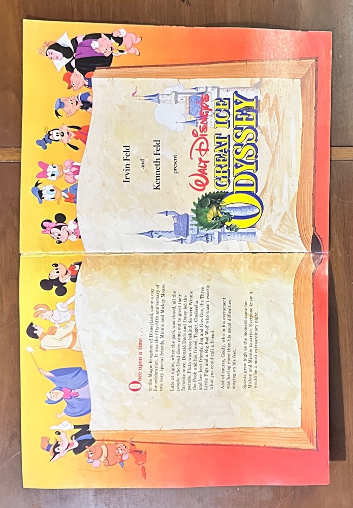 Walt Disney's Great Ice Odyssey Souvenir Program 1982