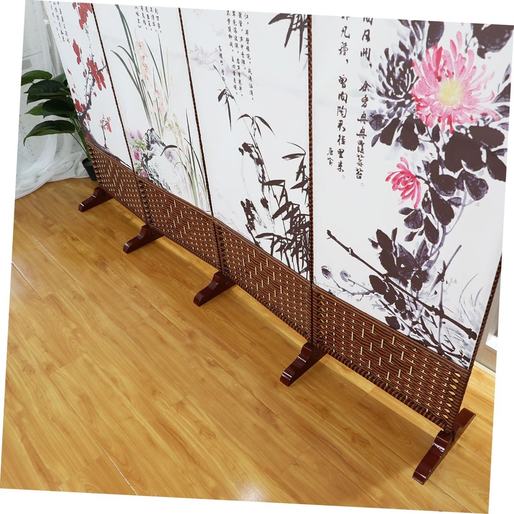 2pcs Screen Mobile Base Freestanding Wall Divider Screen Panel Feet Room Divi...