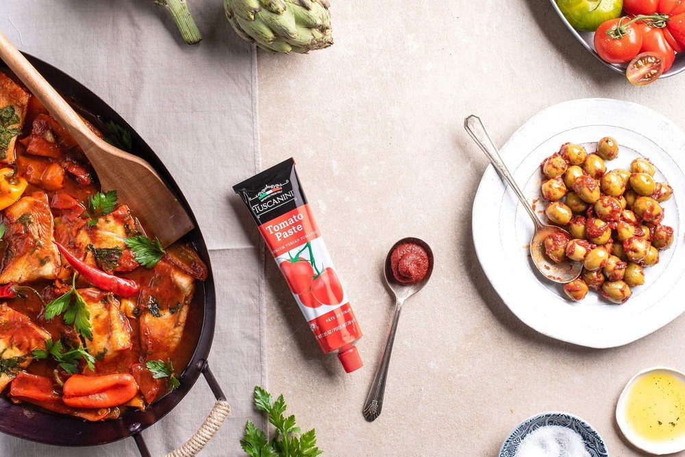 Tuscanini Premium Double Concentrated Tomato Paste Tube 7.5oz 2 Pack Made wit...