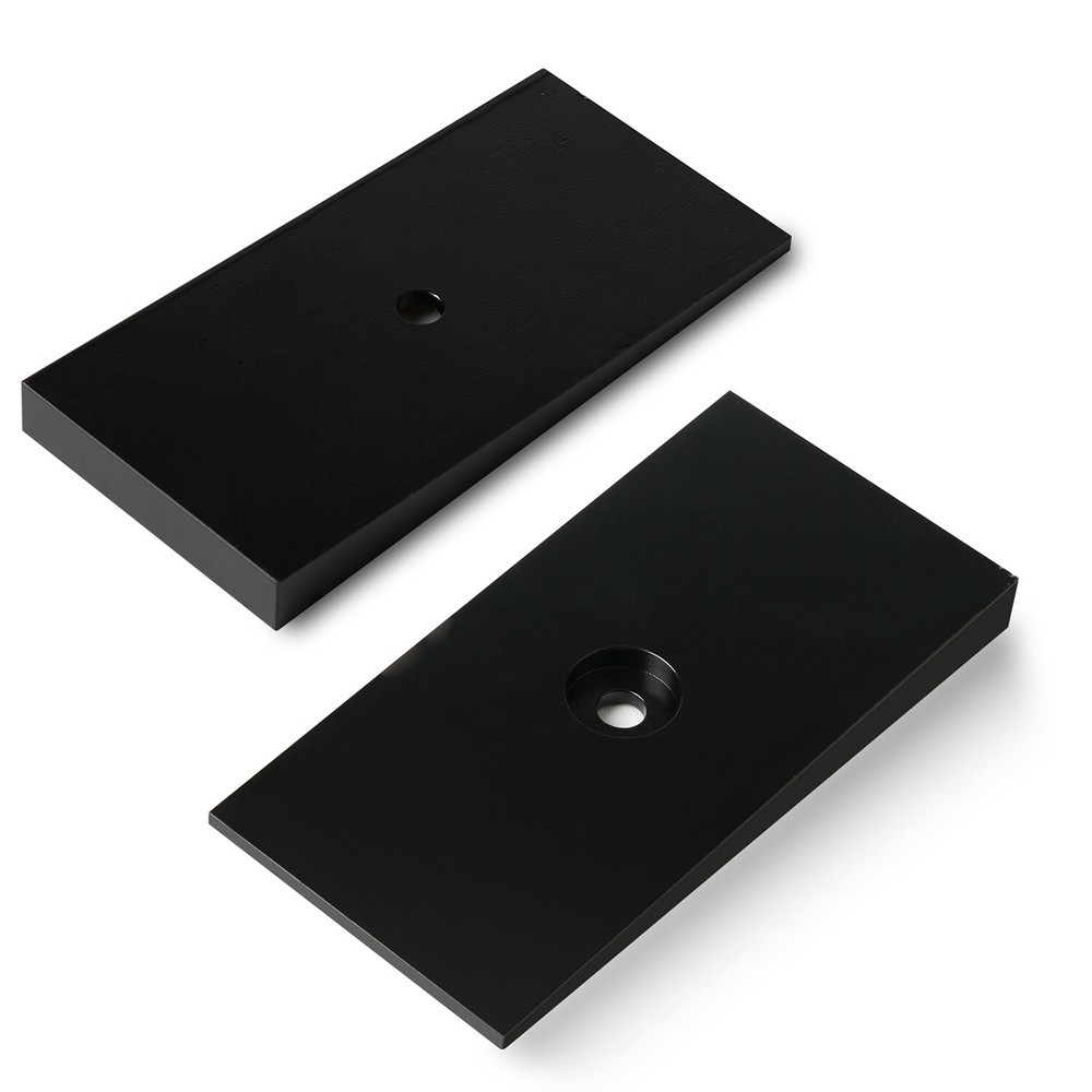 800061 2.5" 4 Degree Leaf Spring Shim - Pair Black