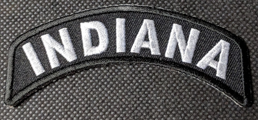 Indiana Mini Rocker Embroidered Biker Patch