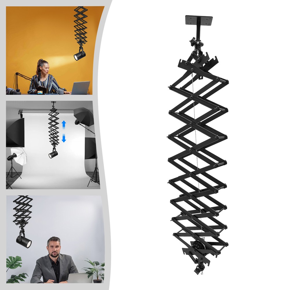 Light Wall Mounted Ceiling Rail with Adjustable Height for Studio Photography