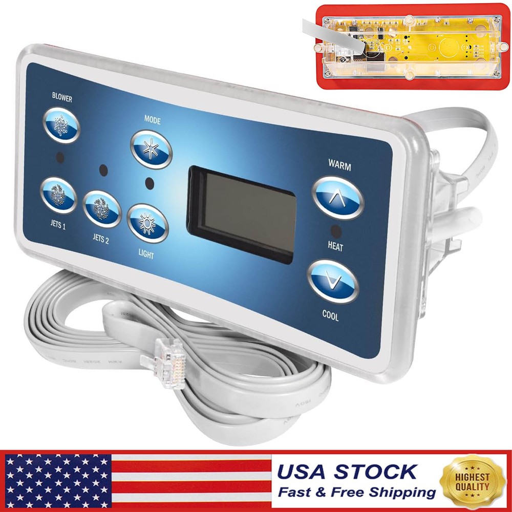 VL701S Topside Control Panel with 7-Button VS510SZ Controllers for Balboa 53189