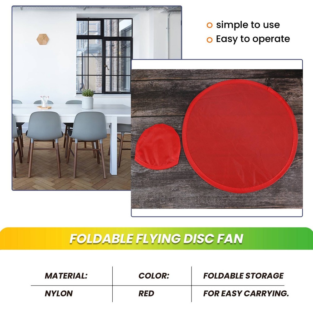 Foldable Round Fan-Red Z6Y57930