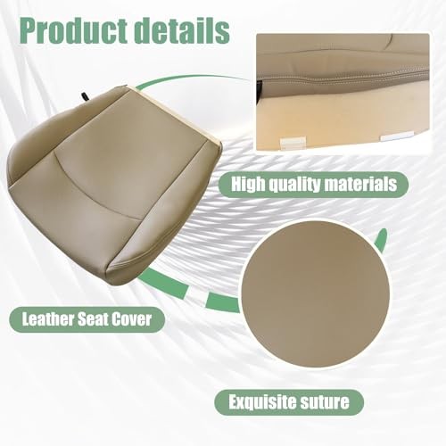 Priprilod Lower Perforated Leather Driver Side Bottom Replacement Seat Cover