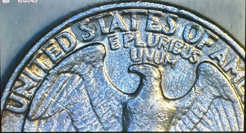 1985-D 25C Washington Quarter - Multiple Errors / Rim Doubling / DDR Errors