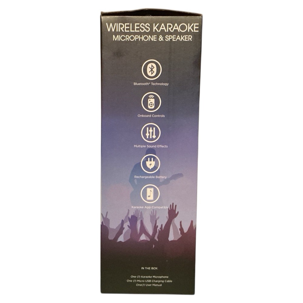 Wireless Karaoke Microphone Speaker Bluetooth by TRAXX NEW