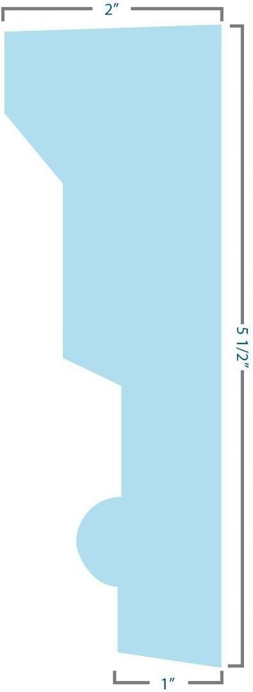 Endurathane Panel Crosshead, 115" Bottom Width x 117" Top Width x 5 1/2"H x 1"