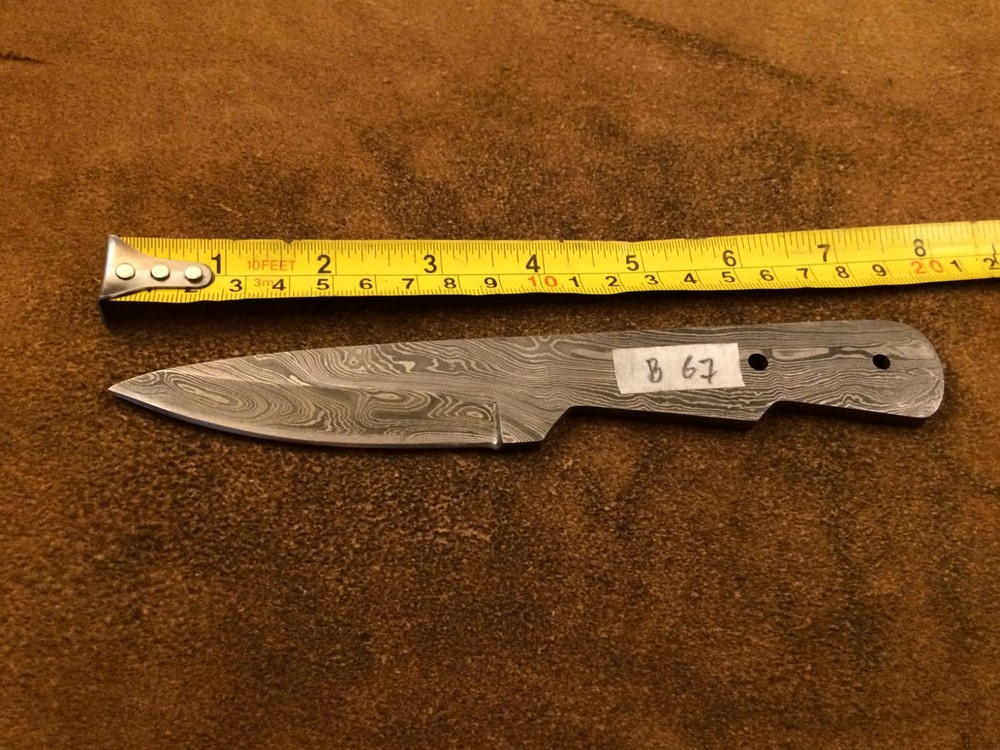 Handmade Pattern Welded Damascus Steel Blank Blade-Knife Making-Klinge- B67