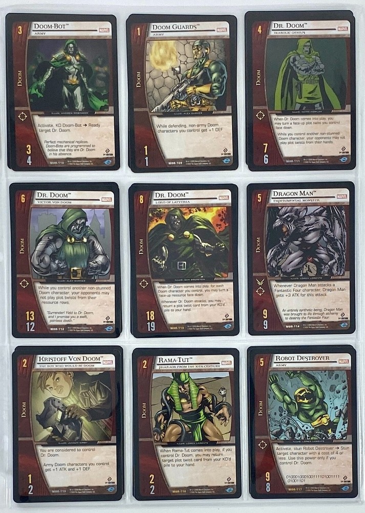 VS System Marvel Origins MOR 2004 220/220 COMPLETE SET NM