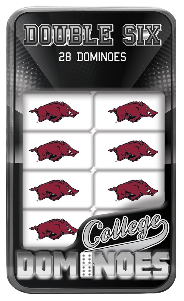 MasterPieces - Arkansas Razorbacks - NCAA Dominoes Set