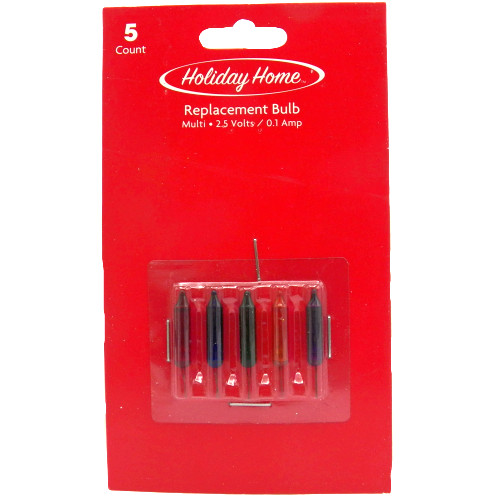 2.5 volt Christmas Light Bulbs Multi Color Mini For 150 200 450 Strings 5 Pack