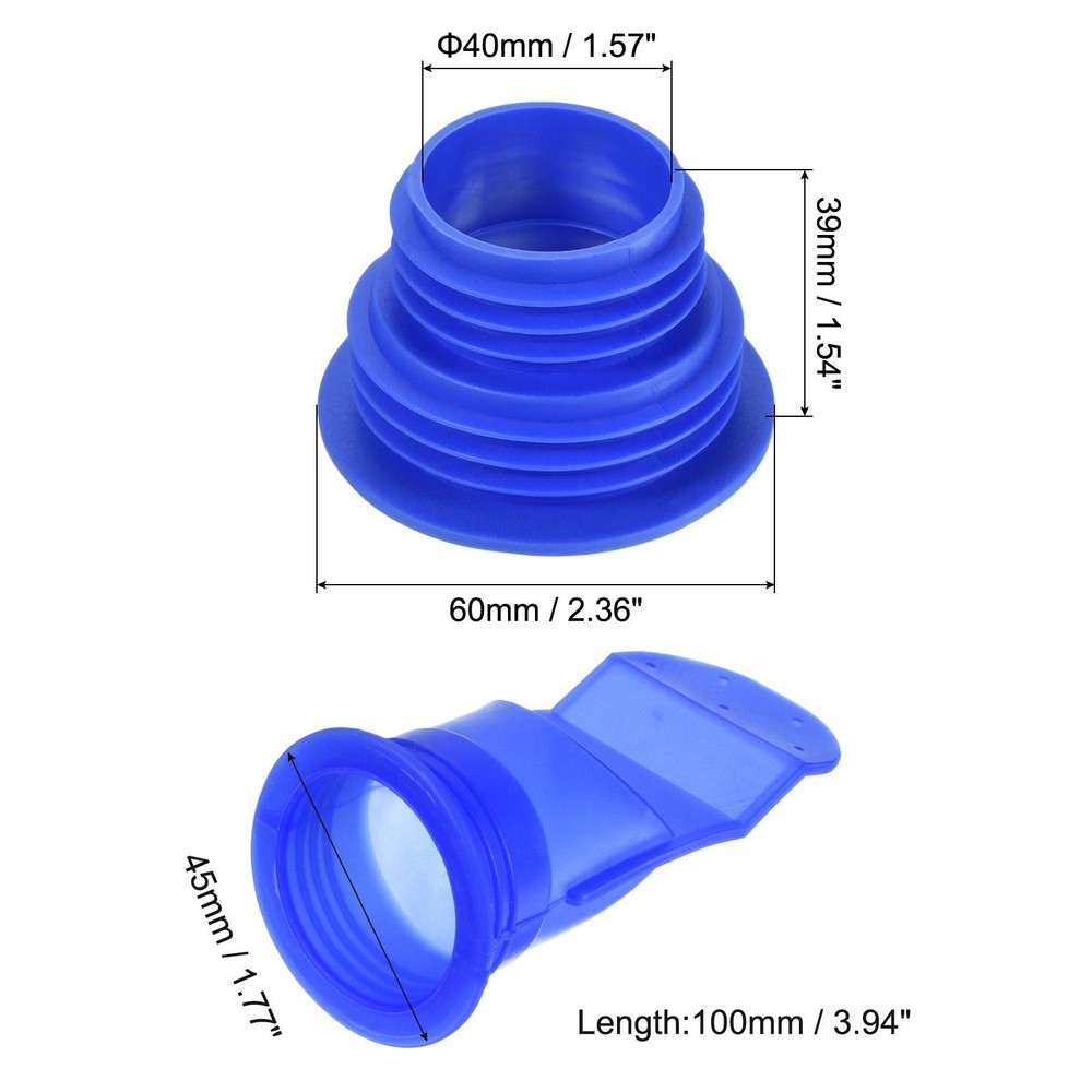 2 Set Sewer Drain Pipe Sealing Plug Blue Anti-odor Core
