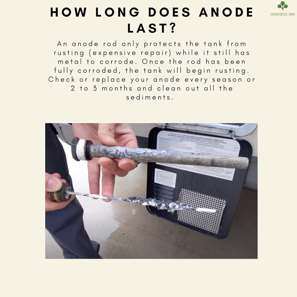 RV Water Heater Anode Rod - 2-Pack, 2 Years Warranty - 9.25" X 3/4" NPT - Premiu