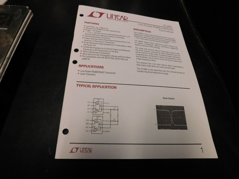 Electronics Specification Guide Application Linear Technology LT485