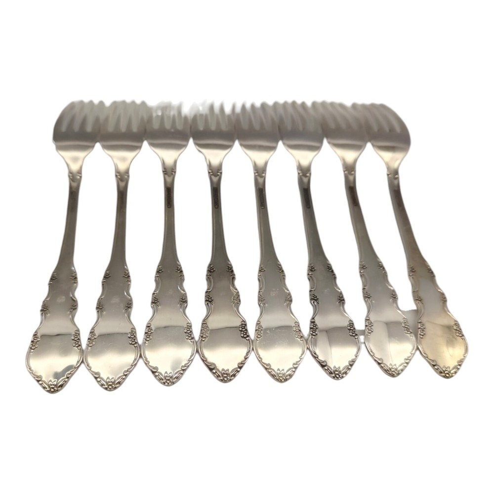 Reed & Barton Silverplate Set of 8 Long Forks