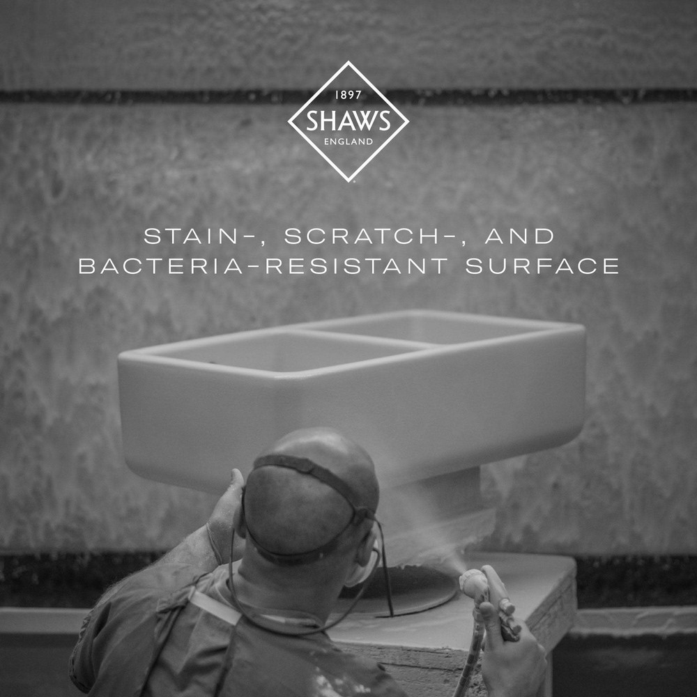 Shaws UM3018 Shaker 30" Undermount Single Basin Fireclay Kitchen - White
