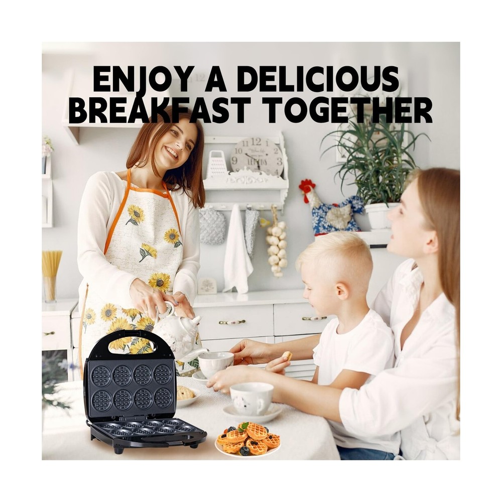 Mini Waffle Maker, Machine Nonstick Small Waffle Maker with Quick H... Fast Ship