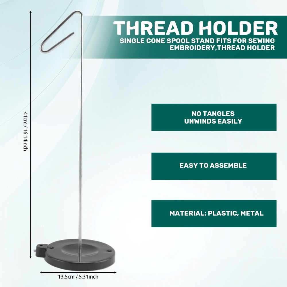 Single Cone Spool Stand Alone Cast Iron Thread Stand Thread Holder Fits for7596