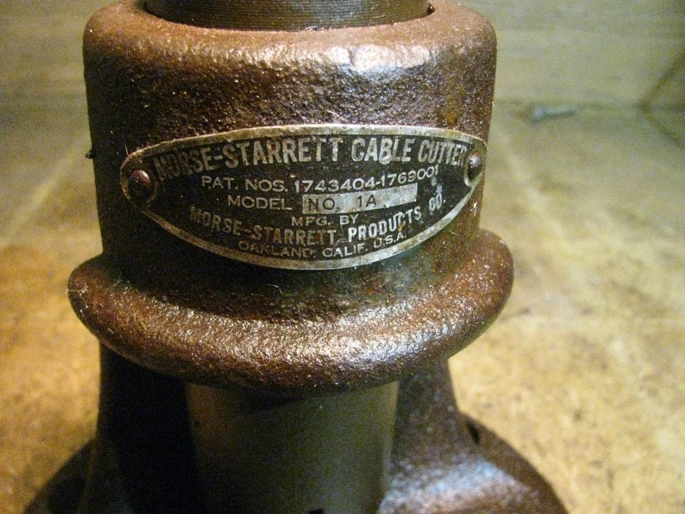 Morse Starrett No 1A Cable Cutter Tool