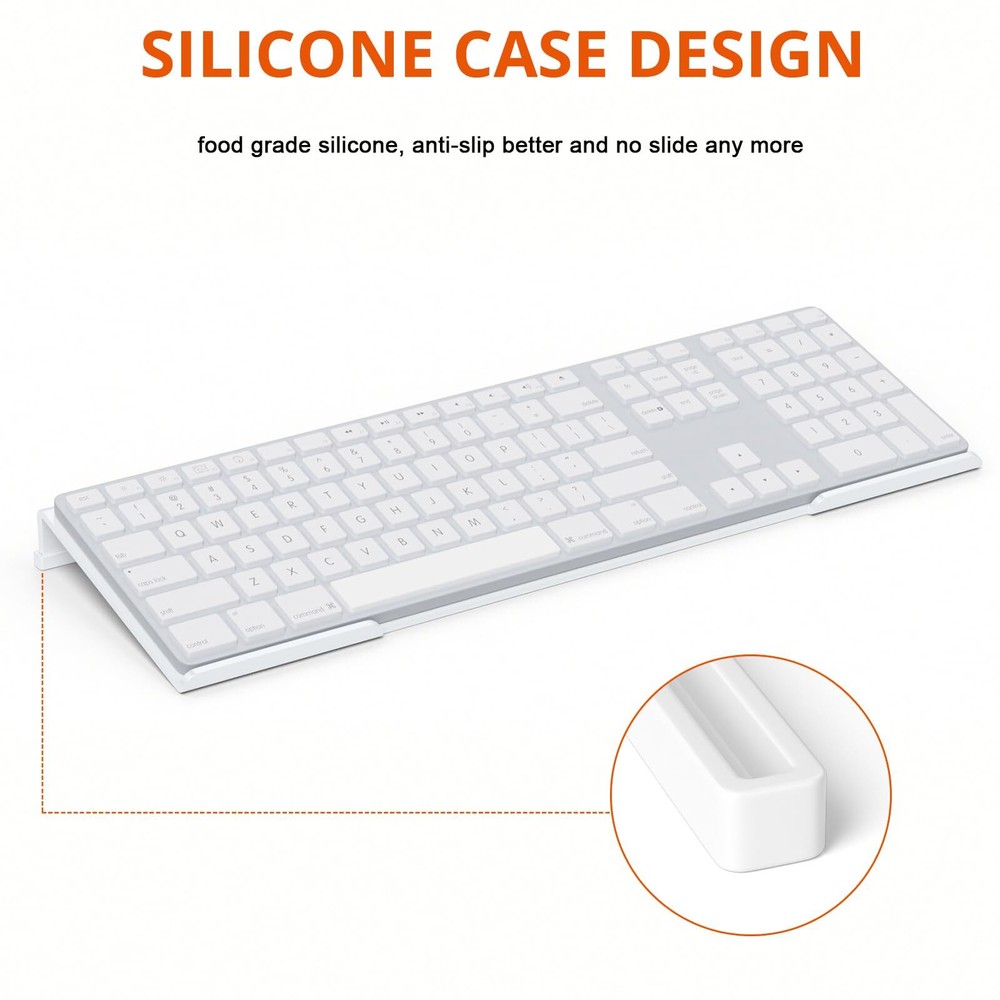 Acrylic Tilted Computer Keyboard Holder for Easy Ergonomic Typing Keyboard St...