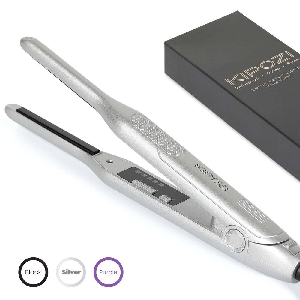 KIPOZI 0.3" Mini Small Pencil Flat Iron Curling Straightener for Pixie Cut Bangs